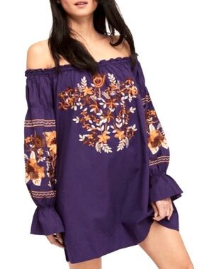 Free People Fleur Du Jour Shift Tunic Dress Size M